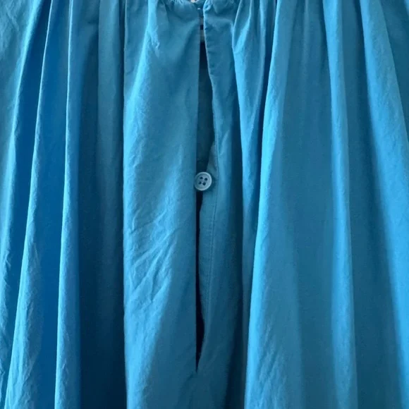 COS Tiered A-Line Maxi Dress Blue Cotton Oversized Size 8 Minimalist‎ Modern - Picture 4 of 6